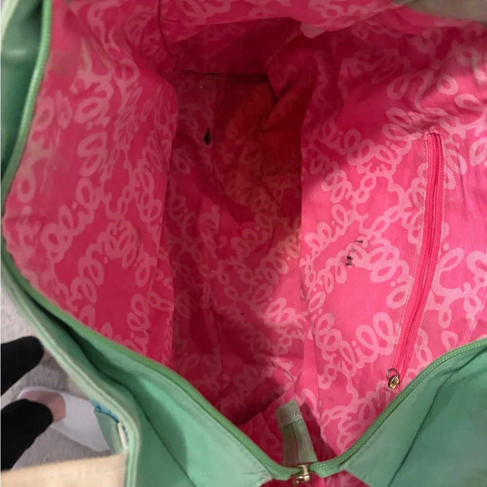 Lilly Pulitzer Blue and Yellow Patterned Tote - Picture 2 of 3
